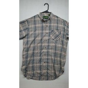 Crossbow Plaid Short Sleeve Button Down Shirt Sz Large